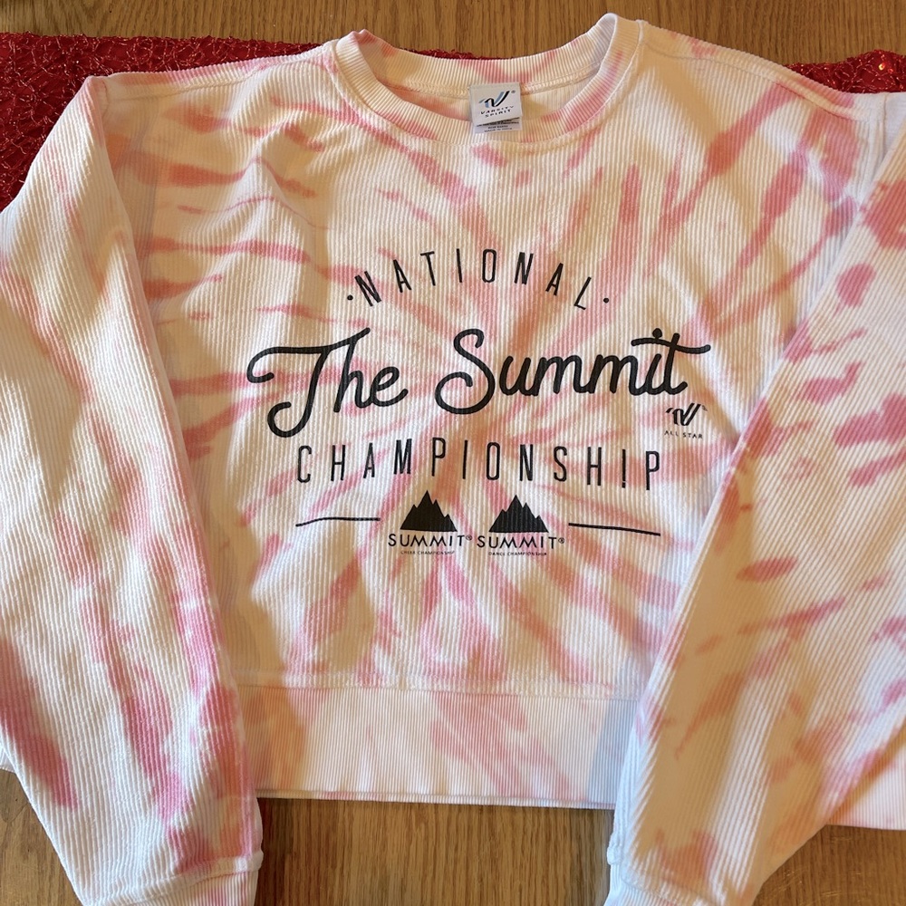 Varsity The Summit National Championship pink tie dye sweatshirt